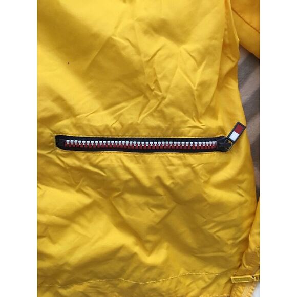 Vtg Y2K Tommy Girl Hilfiger Yellow Jacket Windbreaker Star Bell Sleeves L - Picture 3 of 11
